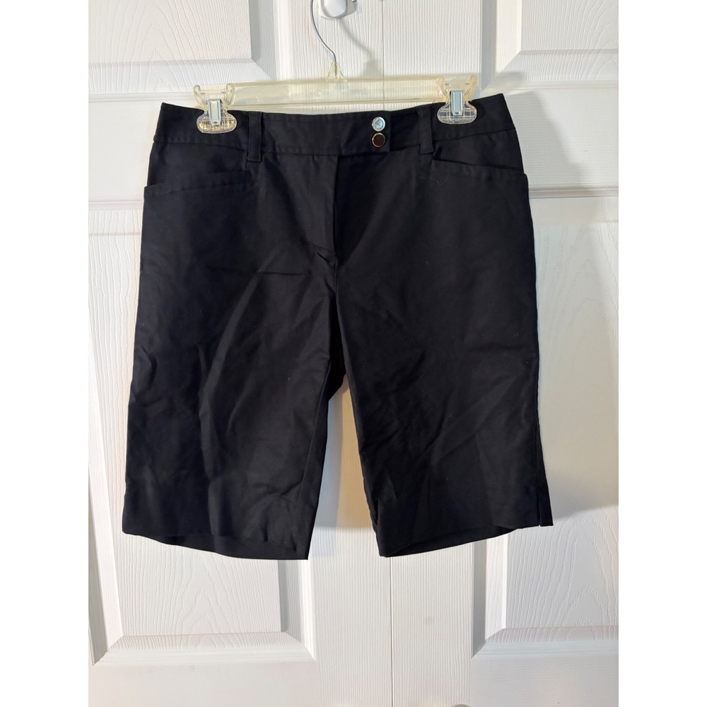Charter Club Pant Shop Womens Blackโ Bermuda Shorts Cotton Stretch Size 6